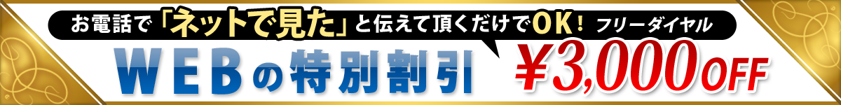 ネットの特別割引3000円あり